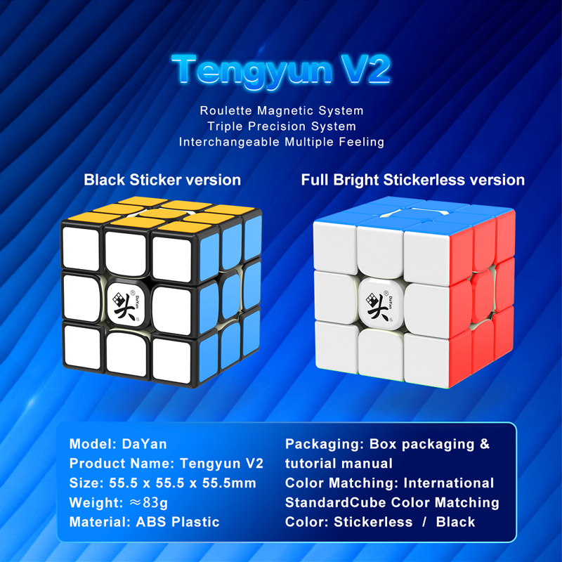DaYan TengYun 3x3x3 V2 M ステッカーレス smartship store