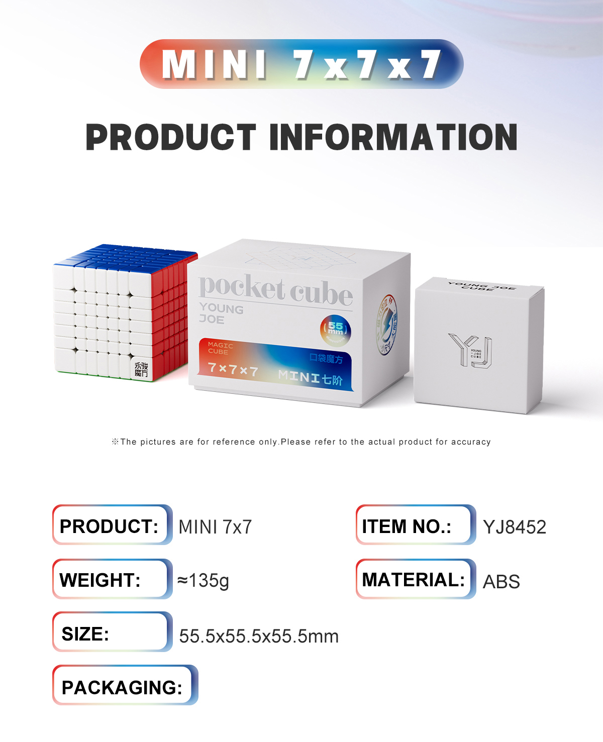 YJ Pocket Cube 7x7x7 M ステッカーレス | smartship store