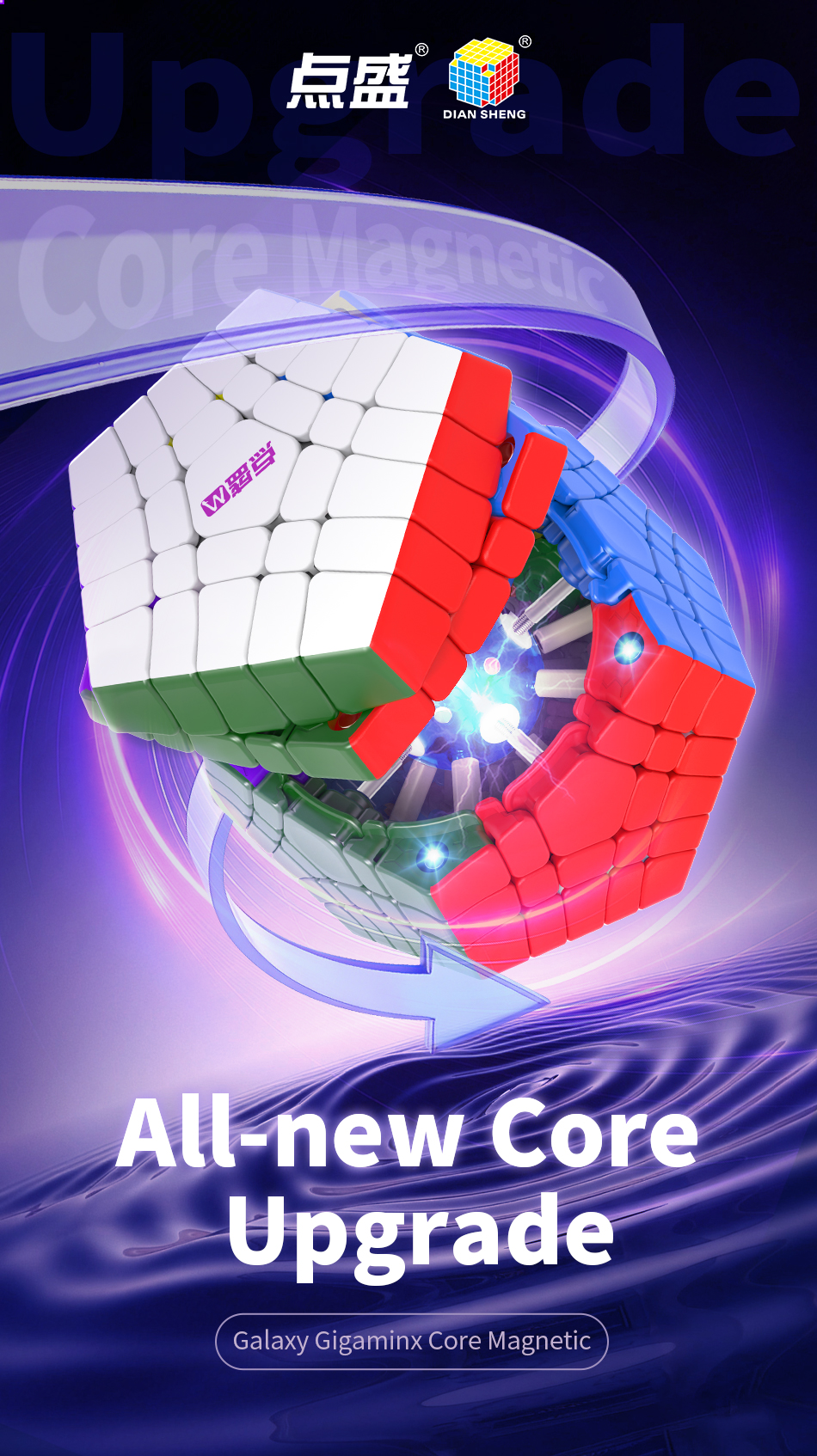 DianSheng Galaxy Gigaminx Ball-Core ステッカーレス - 画像 (2)