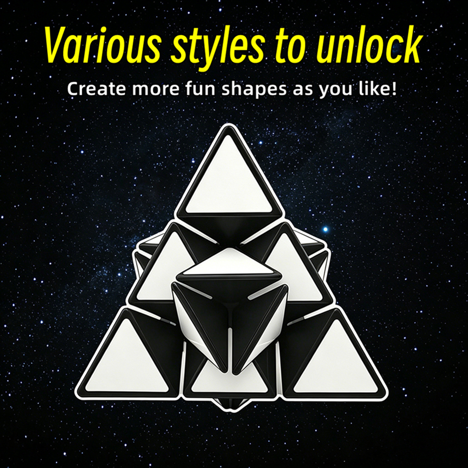 ZEPUZZLES Tricky Pyraminx with White Stickers - 画像 (7)