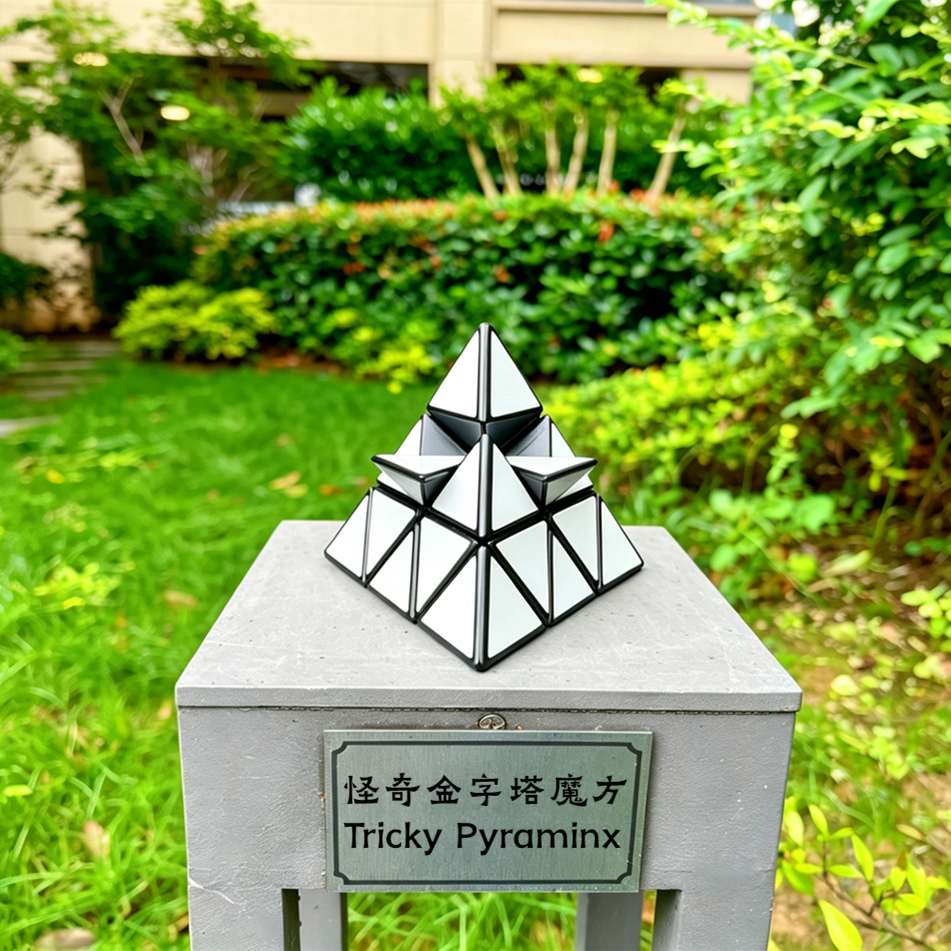 ZEPUZZLES Tricky Pyraminx with White Stickers - 画像 (10)