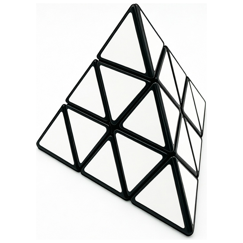 ZEPUZZLES Tricky Pyraminx with White Stickers