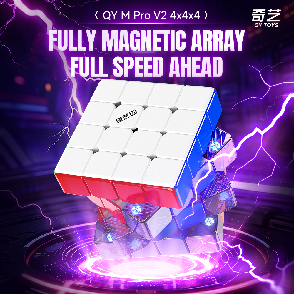 QiYi M Pro 4x4x4 V2 Core Magnet UV-Coated ステッカーレス - 画像 (4)