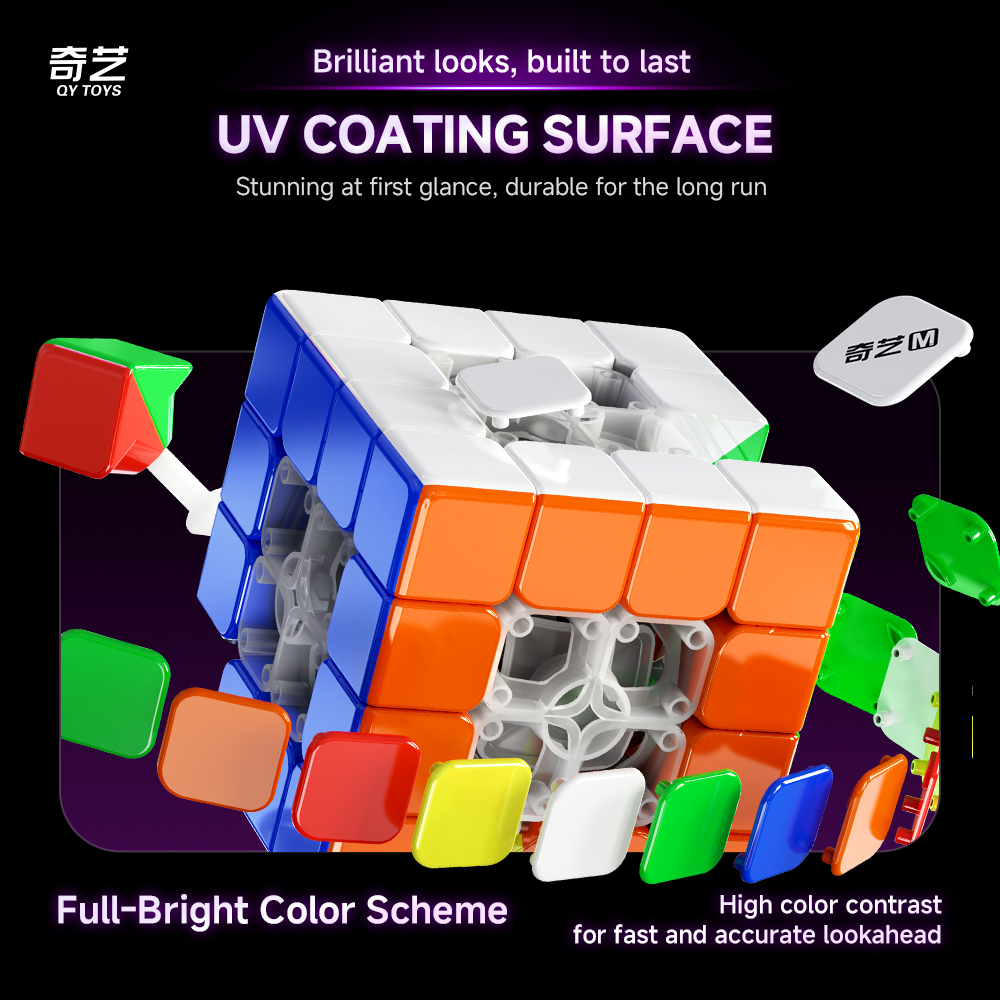 QiYi M Pro 4x4x4 V2 Core Magnet UV-Coated ステッカーレス - 画像 (9)