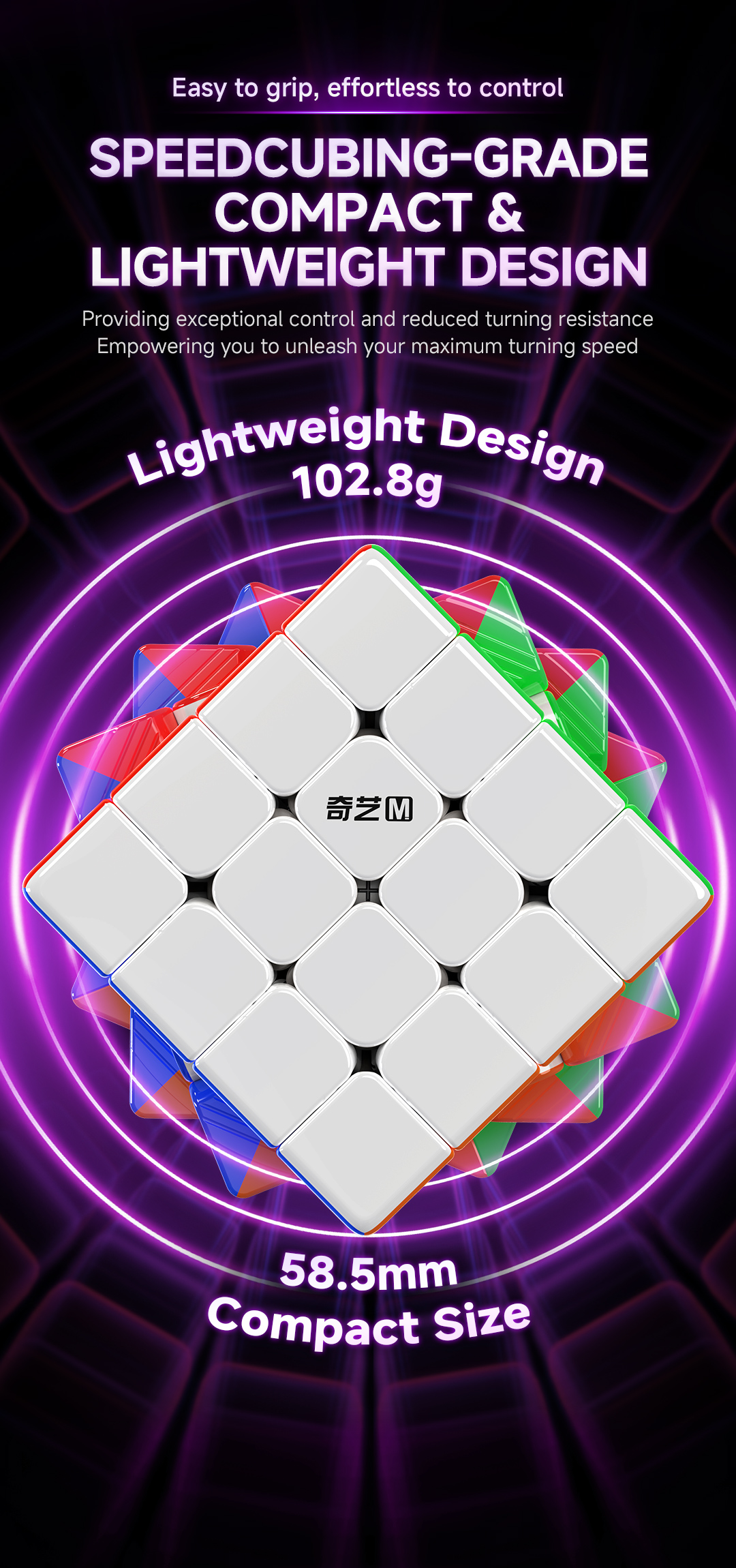 QiYi M Pro 4x4x4 V2 Core Magnet UV-Coated ステッカーレス - 画像 (15)