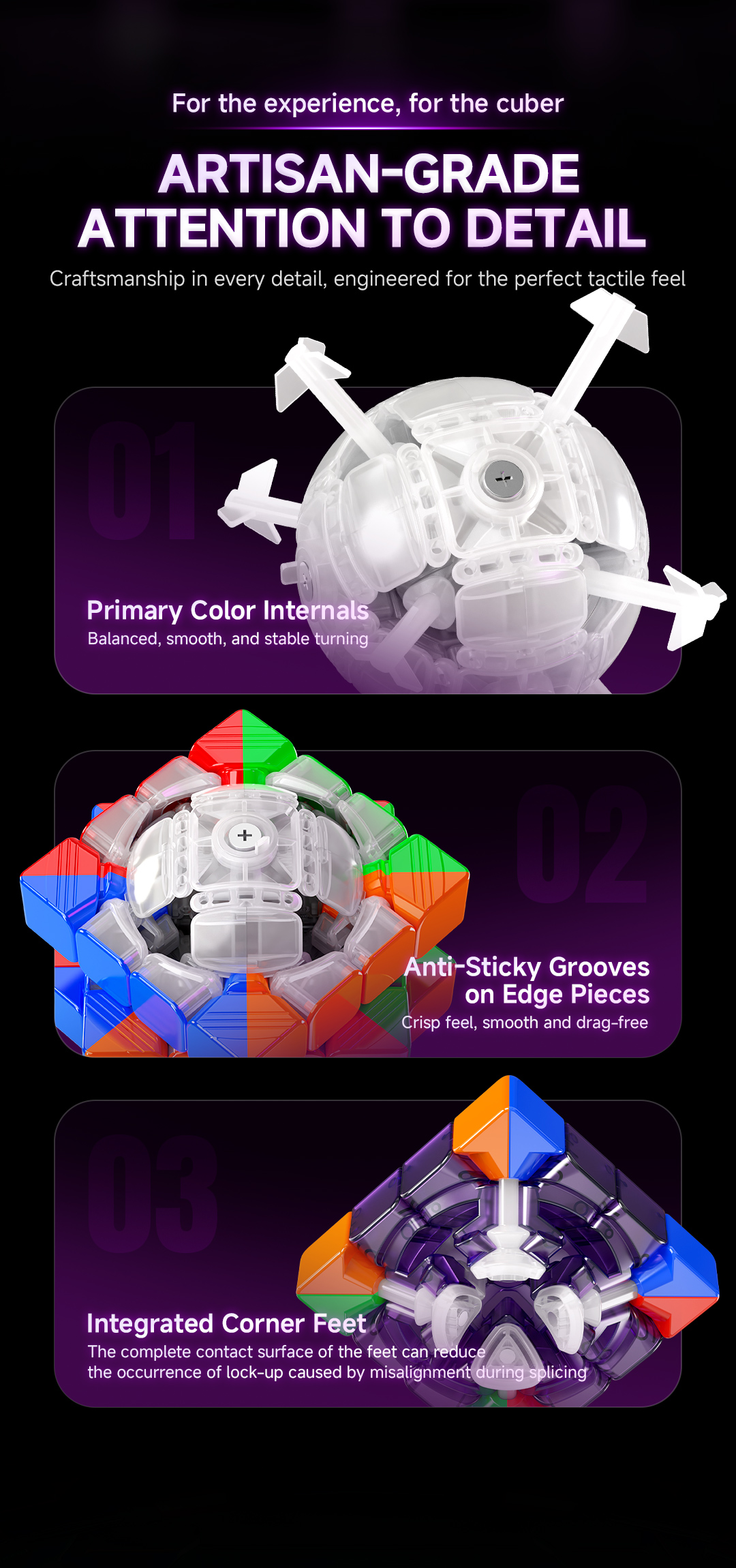 QiYi M Pro 4x4x4 V2 Core Magnet UV-Coated ステッカーレス - 画像 (20)