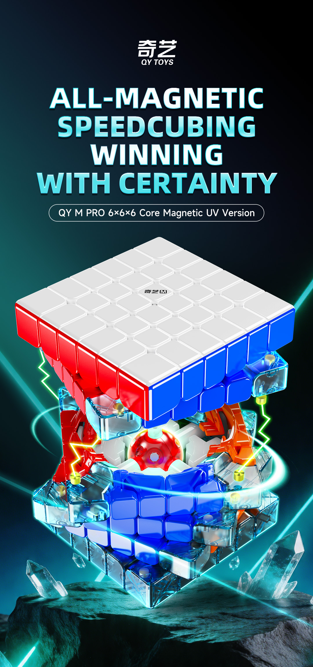 QiYi M Pro 6x6 Core Magnet UV-Coated ステッカーレス - 画像 (2)