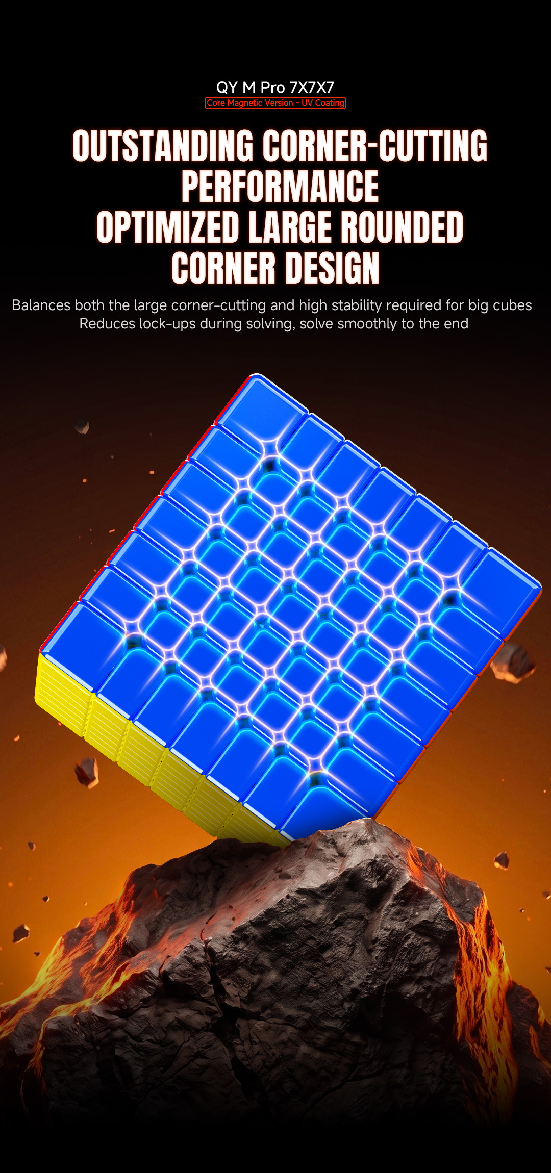 QiYi M Pro 7x7 Core Magnet UV-Coated ステッカーレス - 画像 (9)