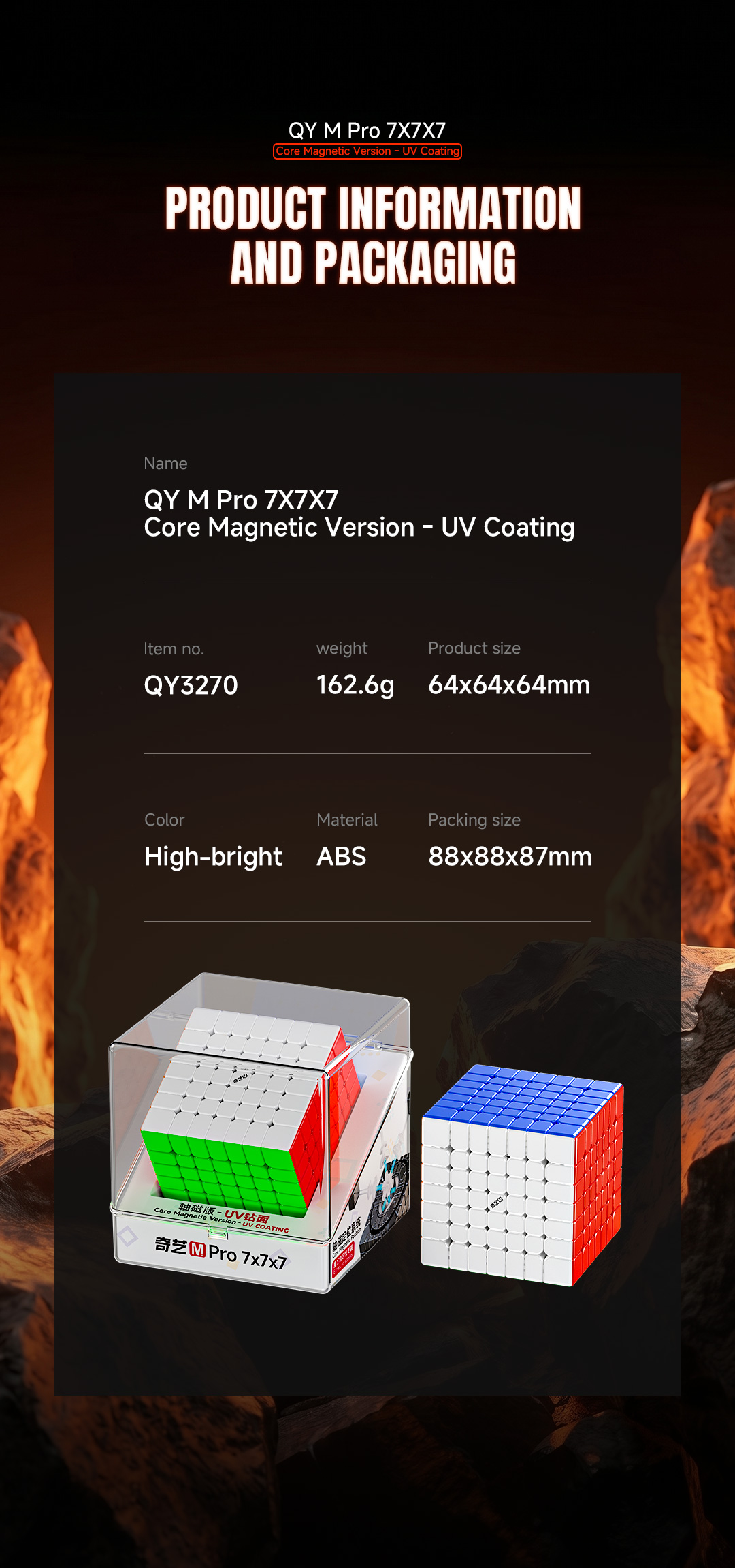 QiYi M Pro 7x7 Core Magnet UV-Coated ステッカーレス - 画像 (11)