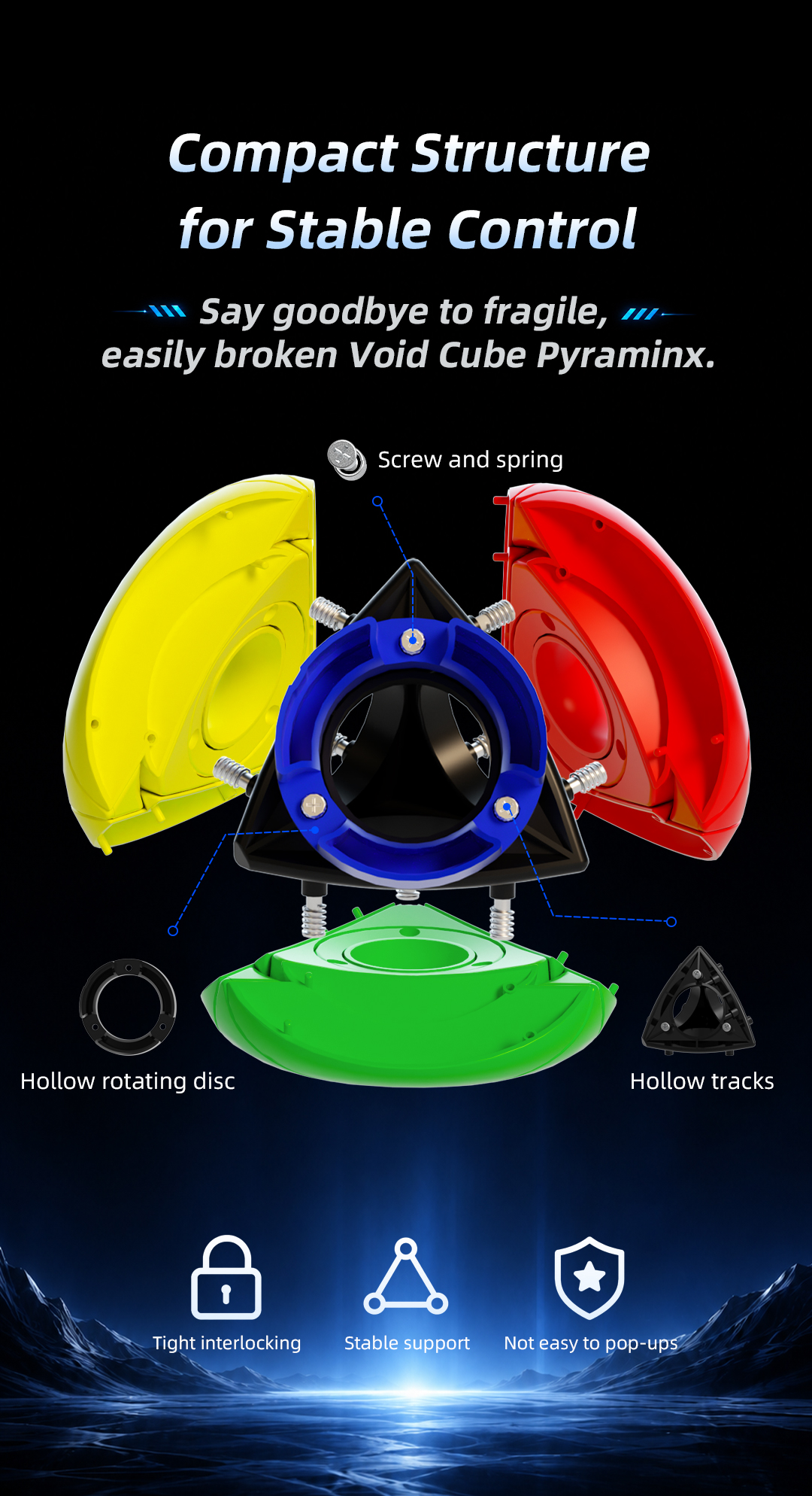 QiYi Tori Pyraminx ステッカーレス - 画像 (12)