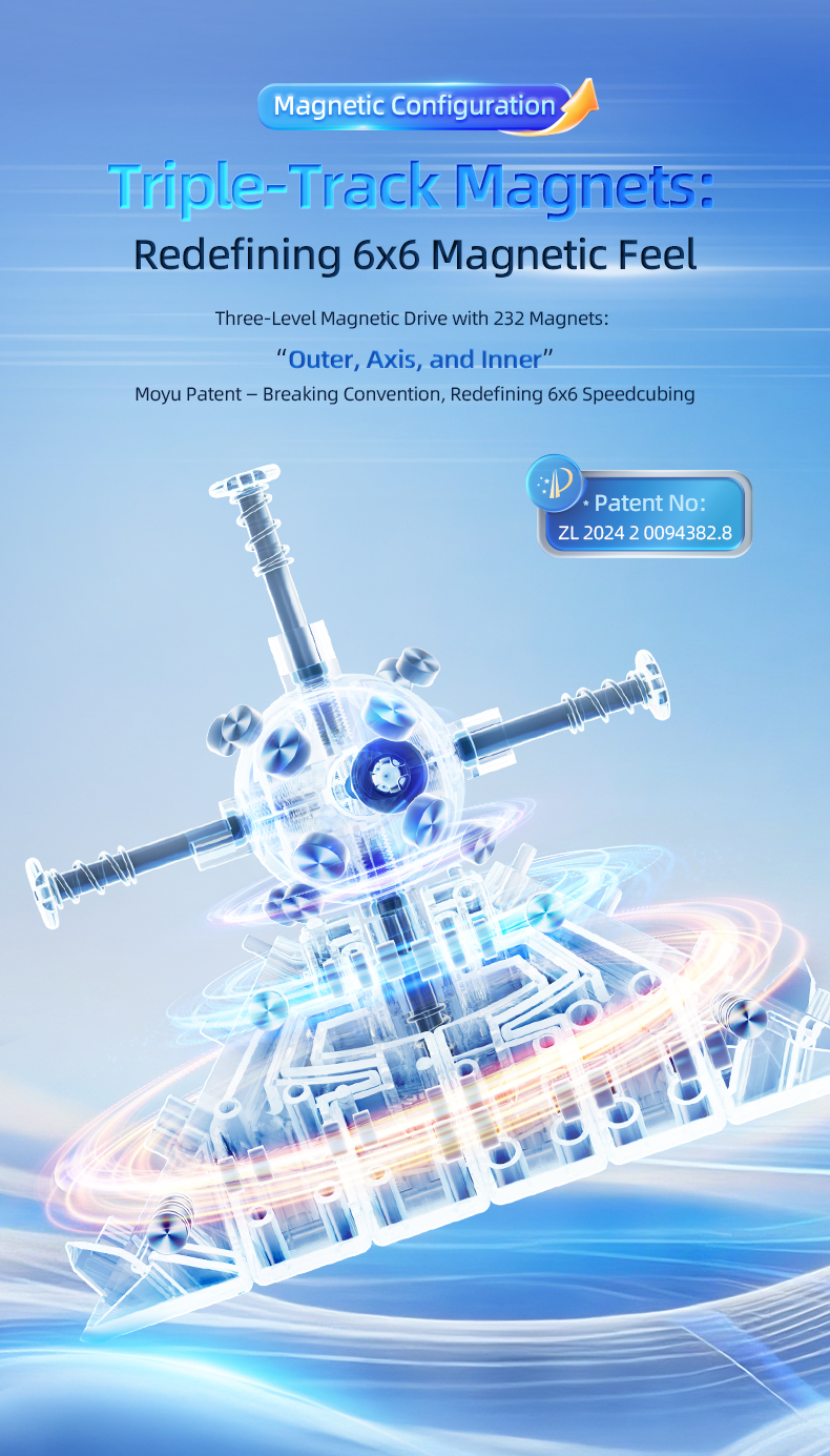 MoYu AoShi V4 Triple Track Magnetic UV-Coated ステッカーレス - 画像 (14)