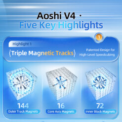 MoYu AoShi V4 Triple Track Magnetic UV-Coated ステッカーレス - 画像 (16)