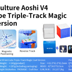 MoYu AoShi V4 Triple Track Magnetic UV-Coated ステッカーレス - 画像 (2)