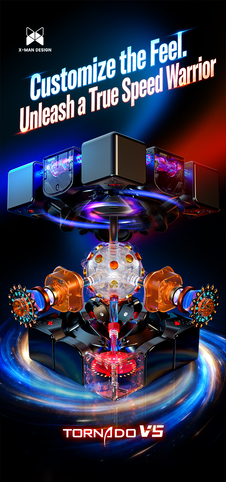 QiYi XMD Tornado V5 Pioneer Limited Edition 内部ブラック UV-Coated - 画像 (2)