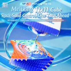 魔方教室 Meilong 11x11x11 V2 M Ball-Core ステッカーレス - 画像 (2)